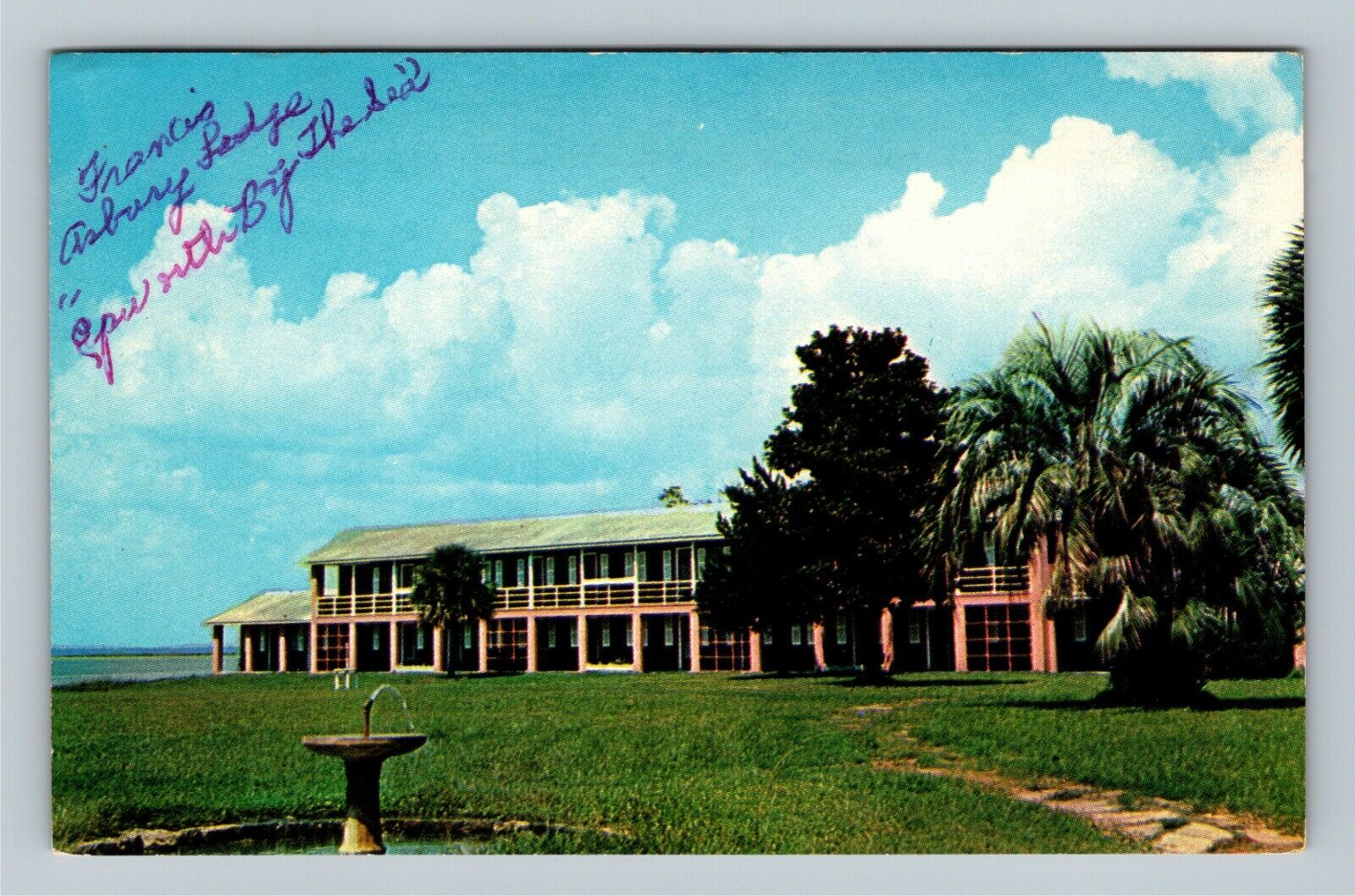 St Simons Island GA, Francis Asbury Lodge, Georgia Vintage Postcard