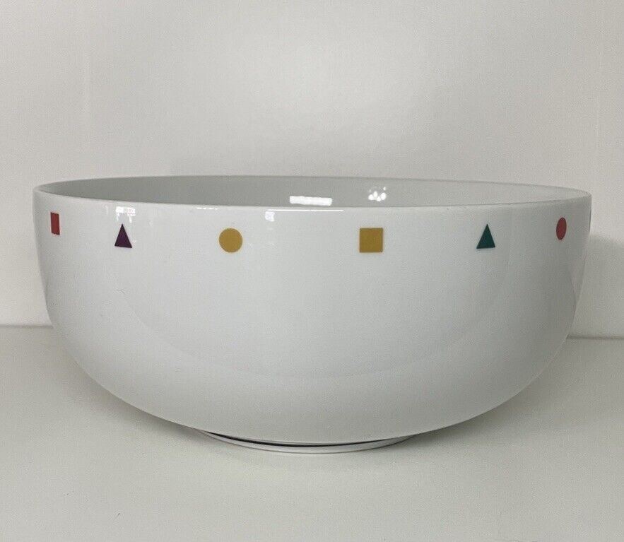 Sasaki Japan Elements Serving Vegetable Bowl White Geometric Confetti 8