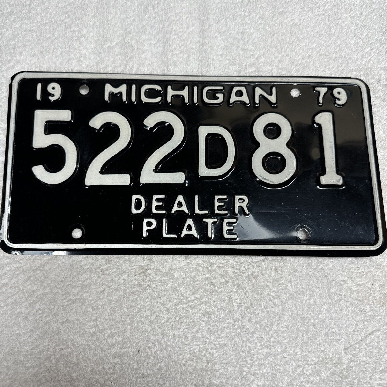 1979 Michigan Dealer License Plate 522D81