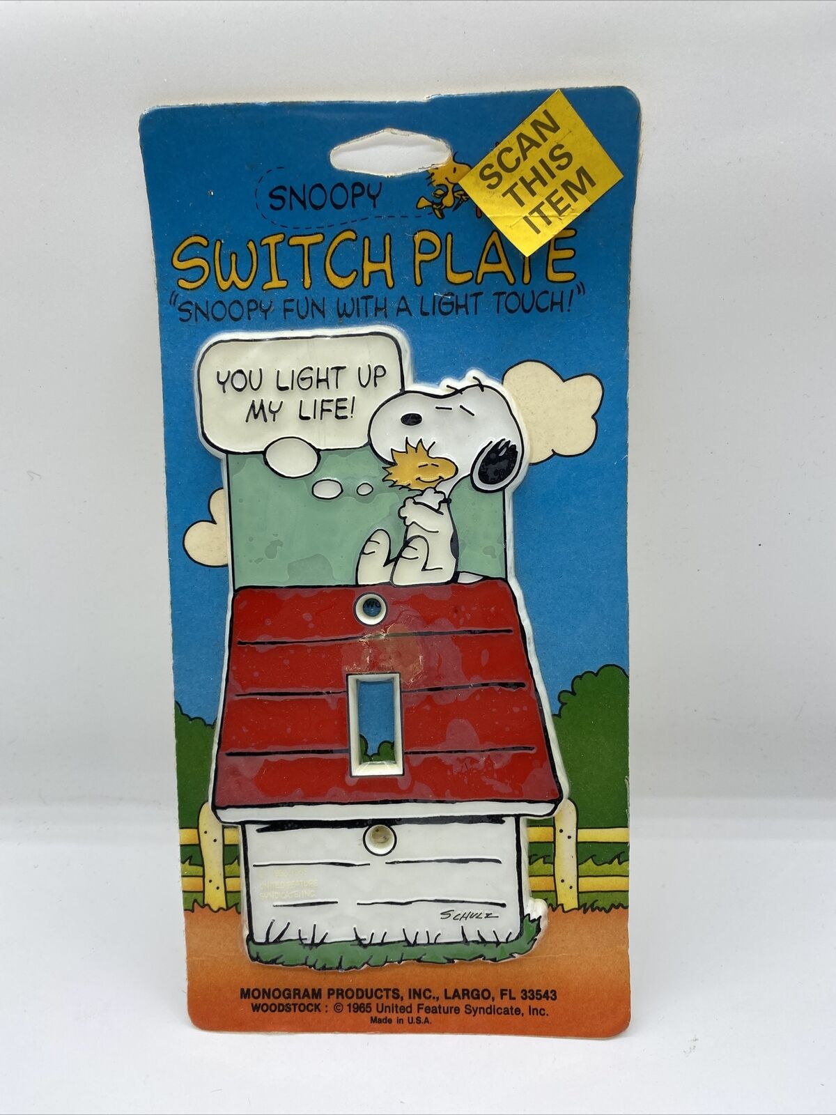 Rare vintage snoopy switch plate sealed Deadstock Nos  Made In USA PEANUTS