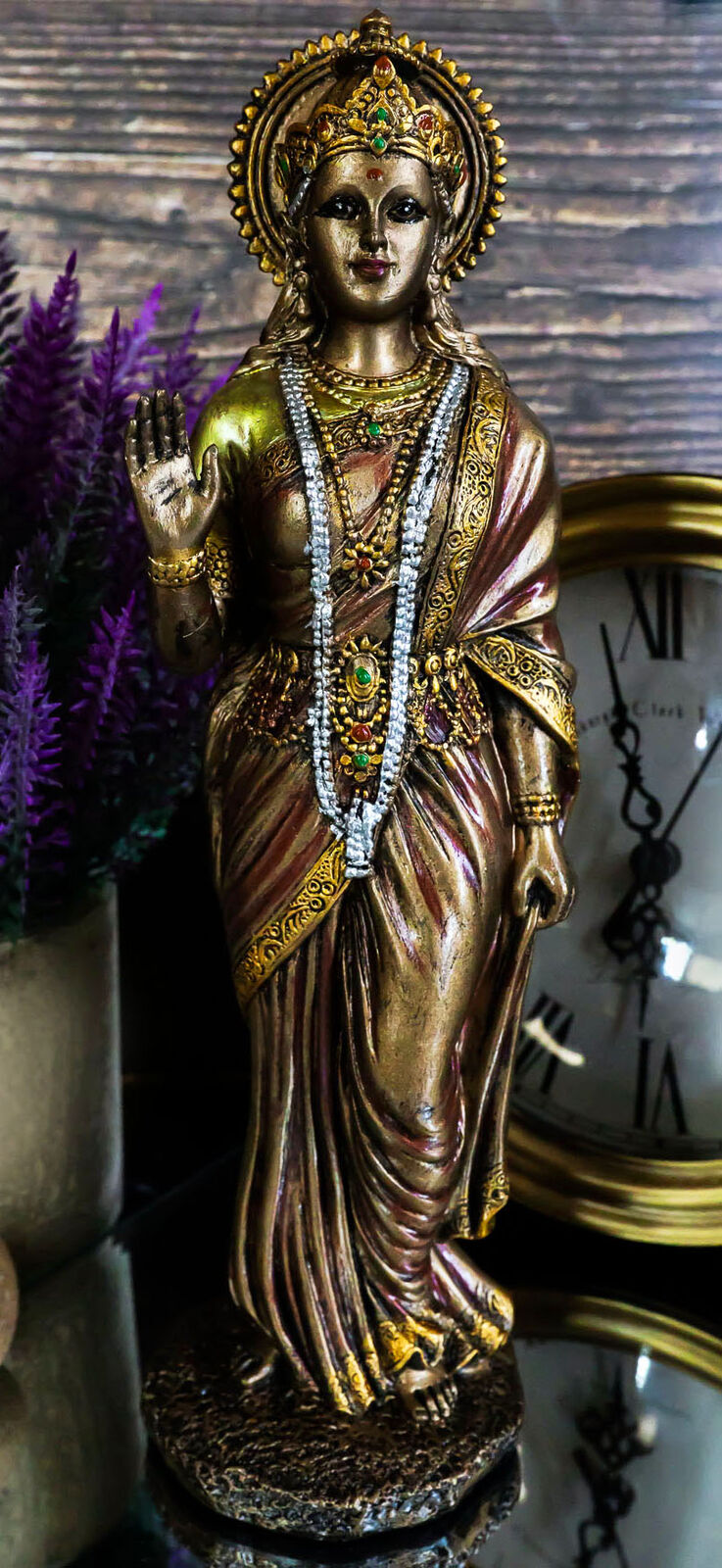 Beautiful Goddess Sita Hindu Deity of Fertility Love Loyalty Figurine 9.5\