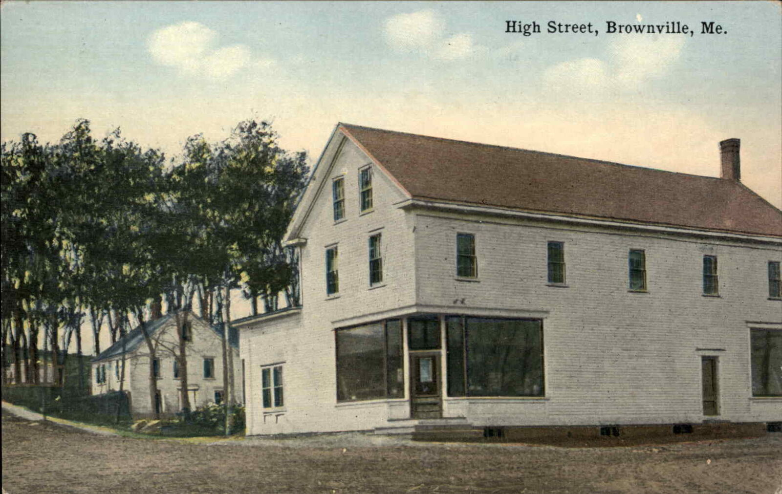 Brownville Maine ME High Street c1900s-10s Postcard