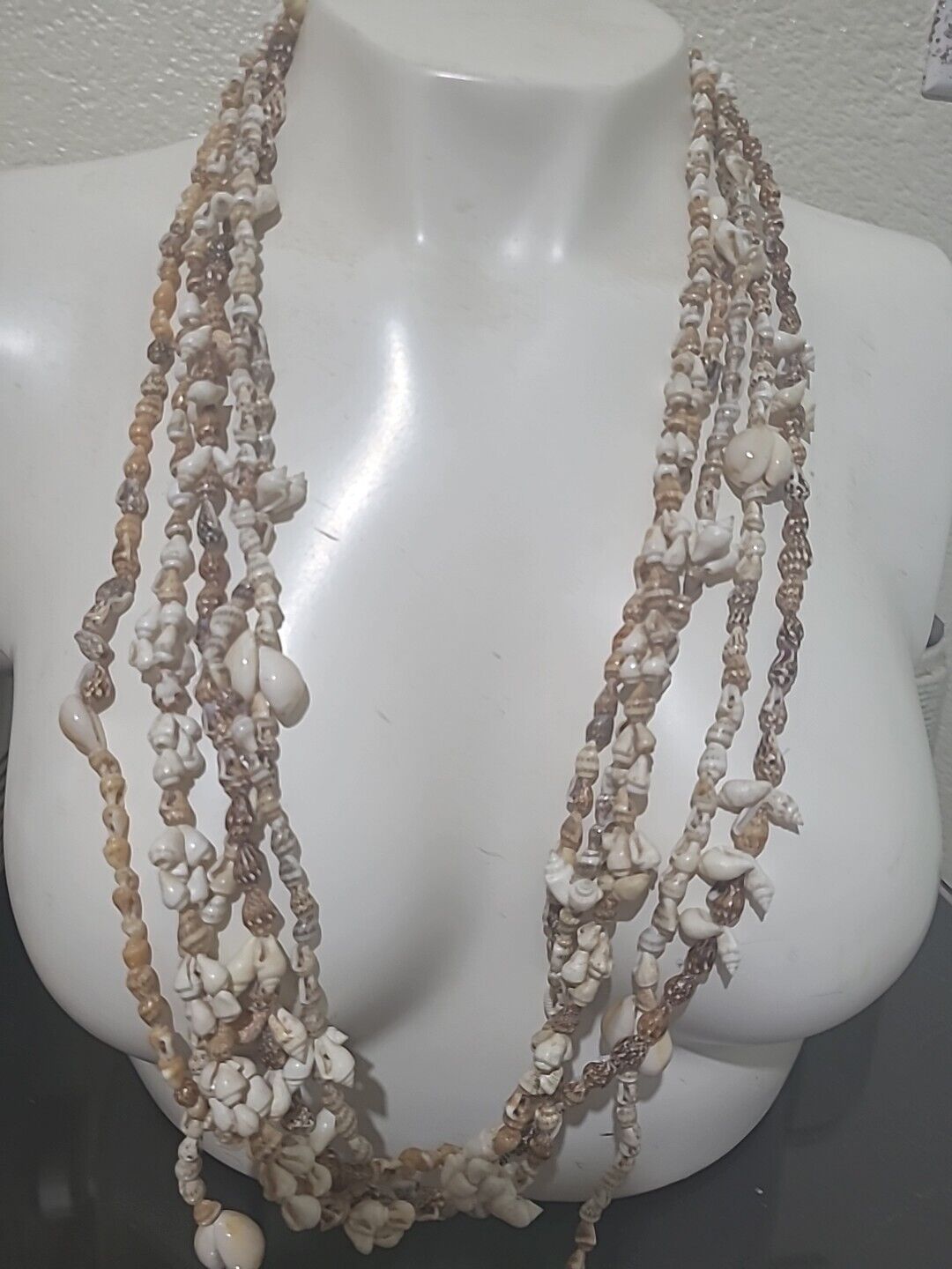 Lot Of 5 Vintage Sea Shell Necklaces Lei From Hawaii