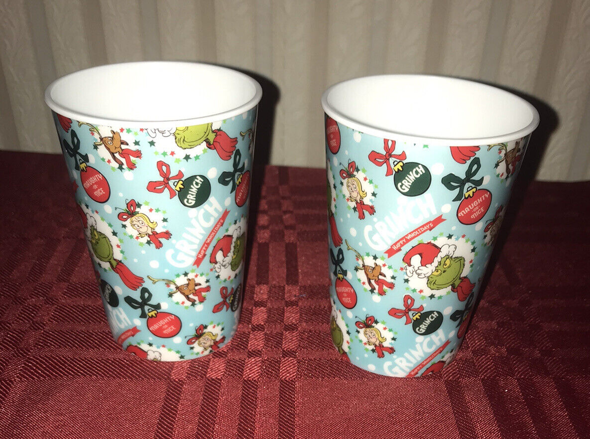 2X Dr Suess How The Grinch Stole Christmas Grinchmas Cup Cindy Lou Hoo