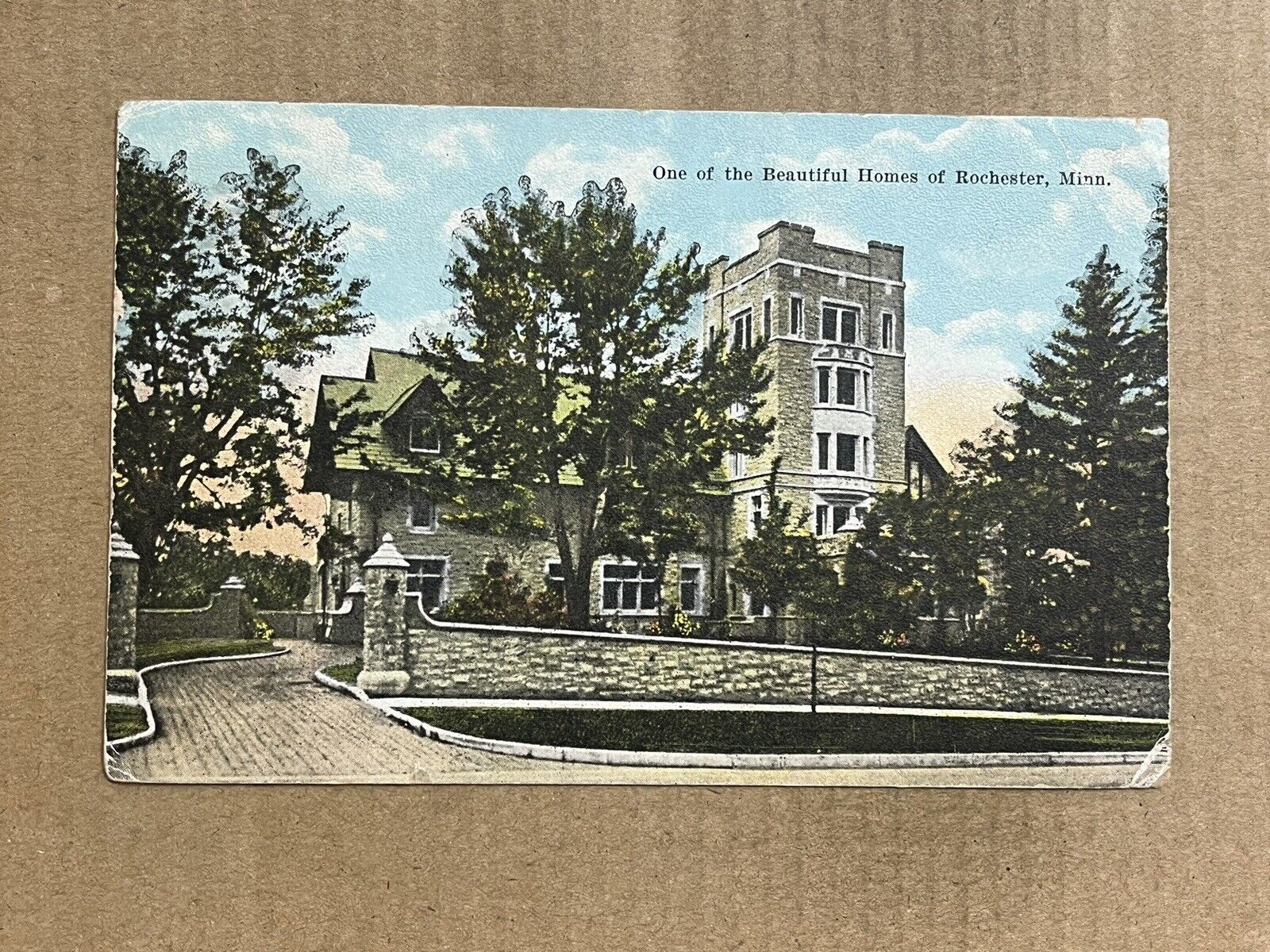 Postcard Rochester MN Minnesota One of the Beautiful Homes Vintage PC