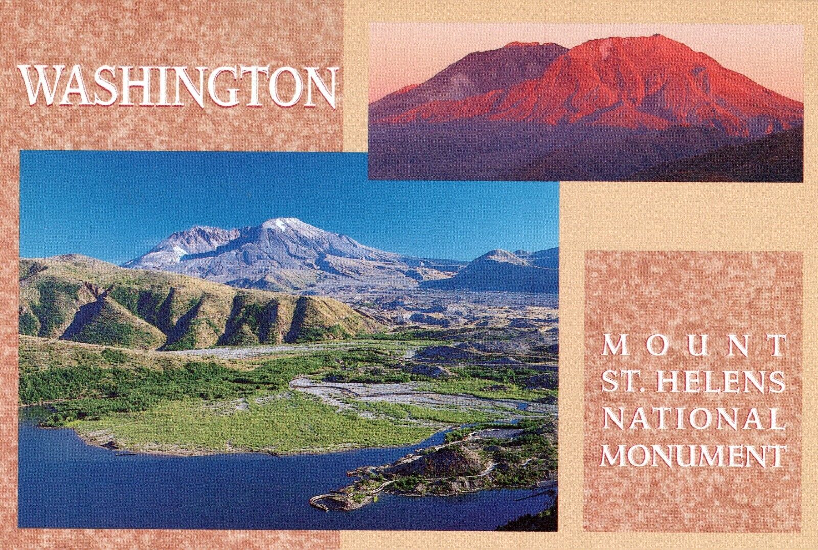 Washington State Mount St. Helens National Monument 4x6 Chrome Postcard