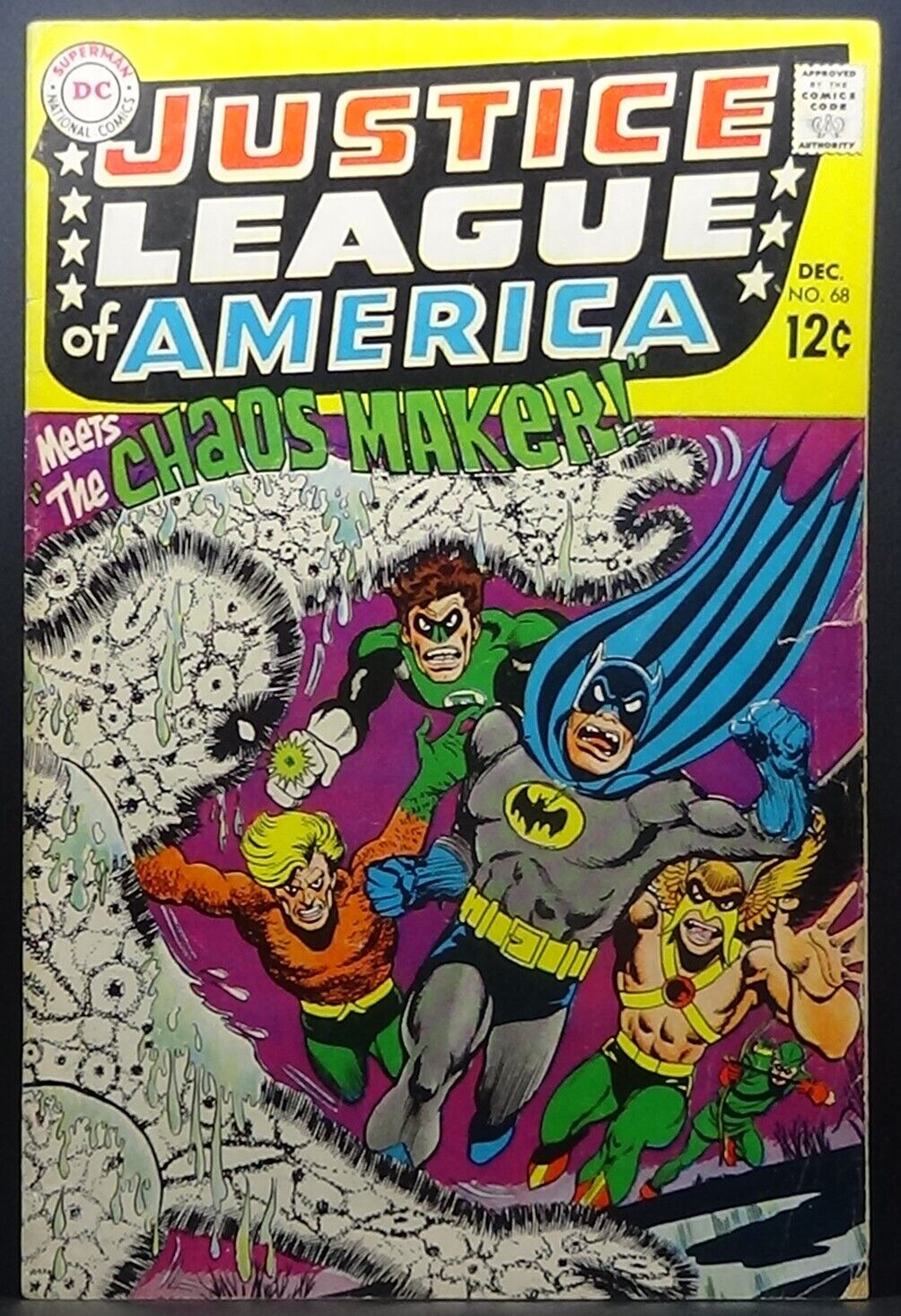 JUSTICE LEAGUE OF AMERICA #68 4.0 VG CHAOS MAKER 1968 SILVER AGE 