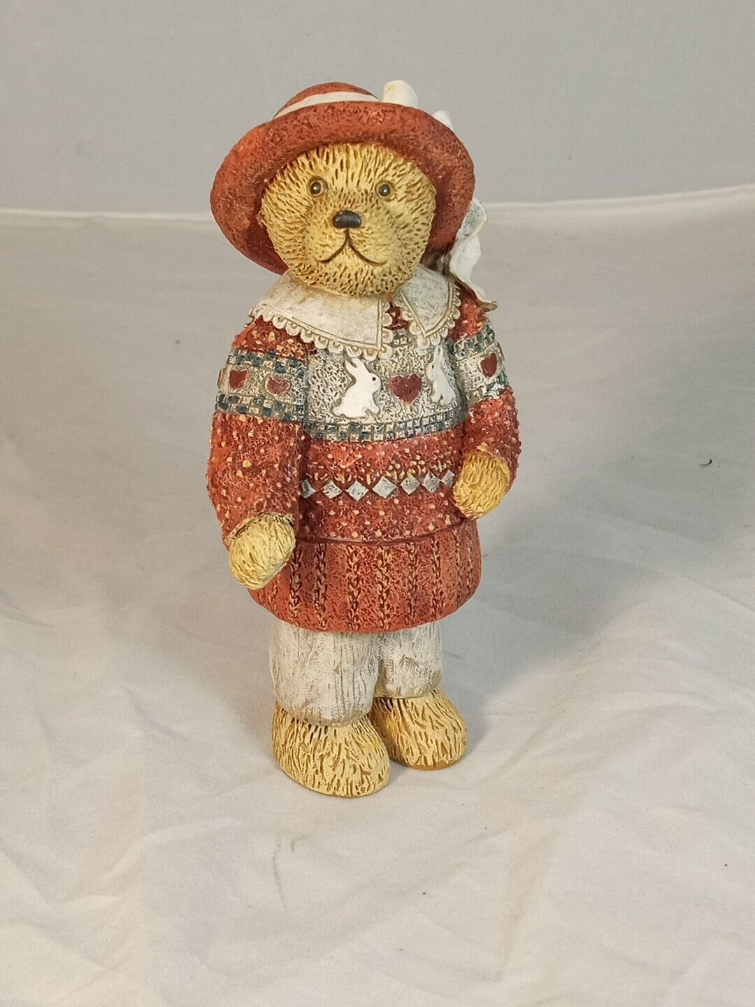 Gorgeous, Vtg, 1997, 1st Edition Wise Bear, Easter Rabbit Sweater, Collectible 