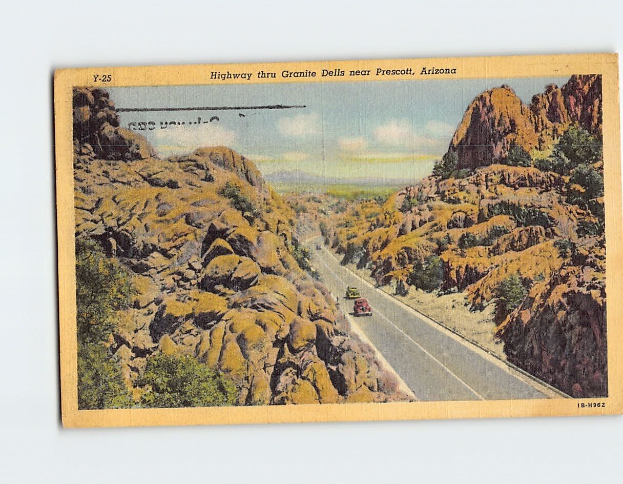 Postcard Highway Tthru Granite Dells Arizona USA