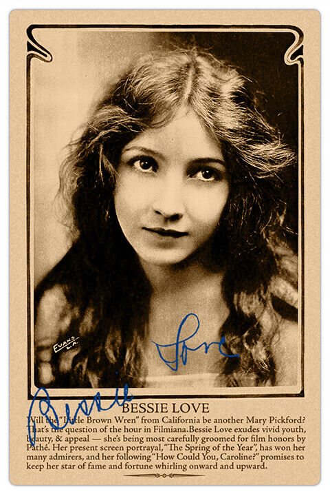 BESSIE LOVE 1920s Silent Film Star Beauty Vintage Photograph Cabinet Card RP