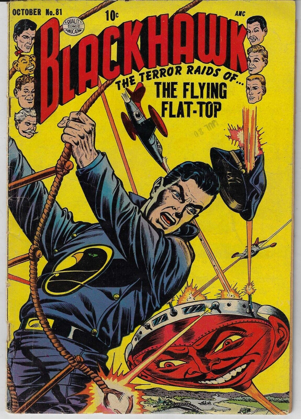 BLACKHAWK # 81 QUALITY COMICS 1954 CLASSIC SATAN COVER