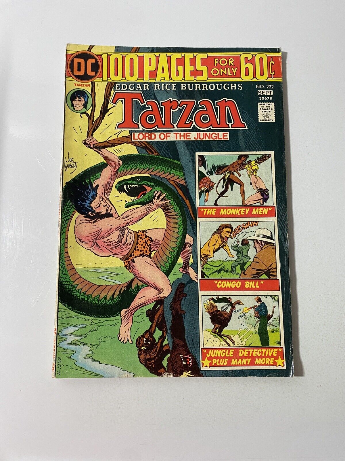 Tarzan #232 DC Comics 1975 Bronze Age 100 pages Edgar Rice Burroughs