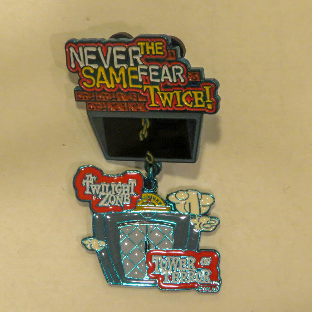 Disney Never the Same Fear Twice Tower of Terror Dangle Pin