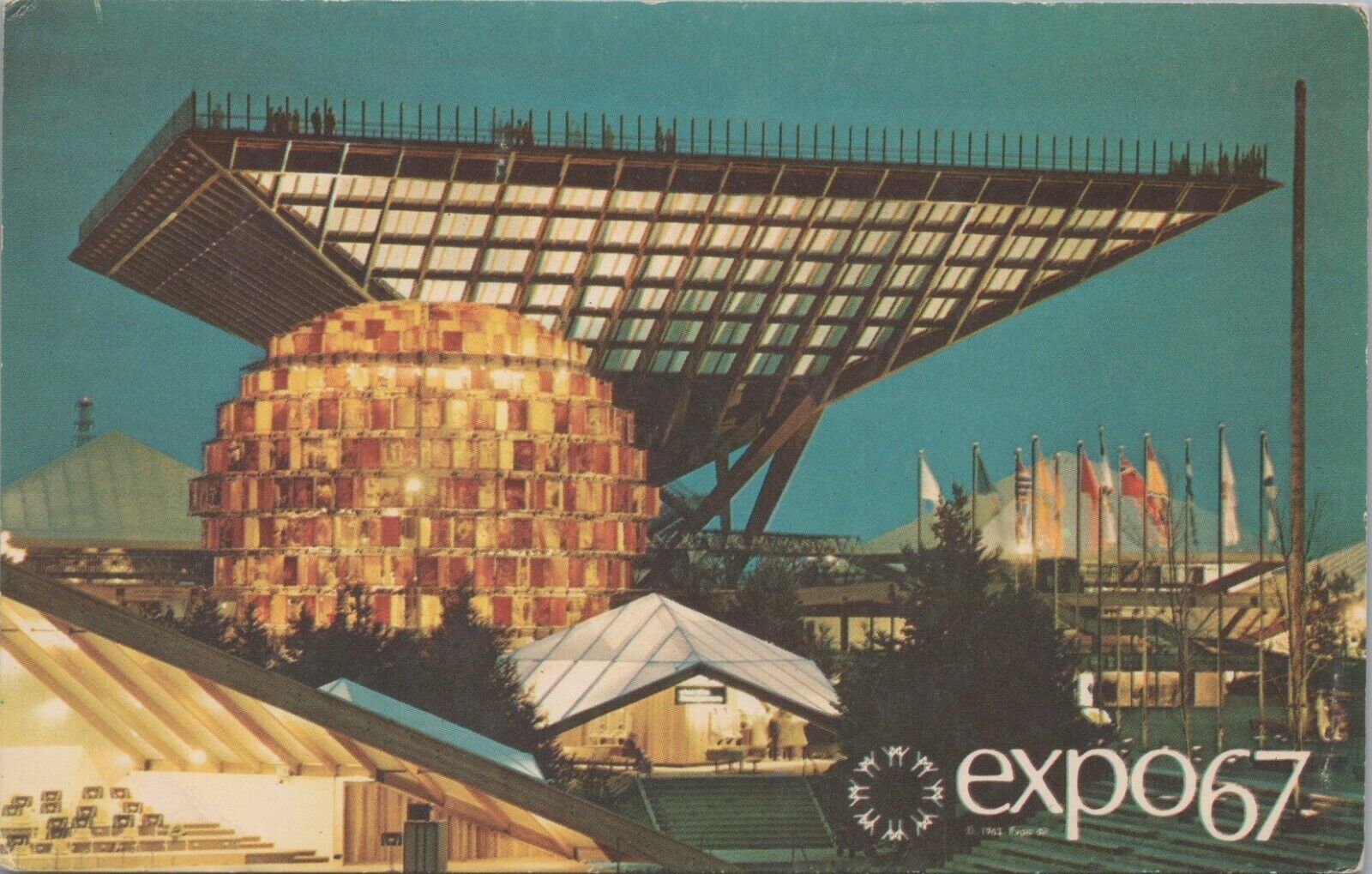 Expo 67 Montreal Canada Le Pavillon du Canada Chrome Vintage Post Card