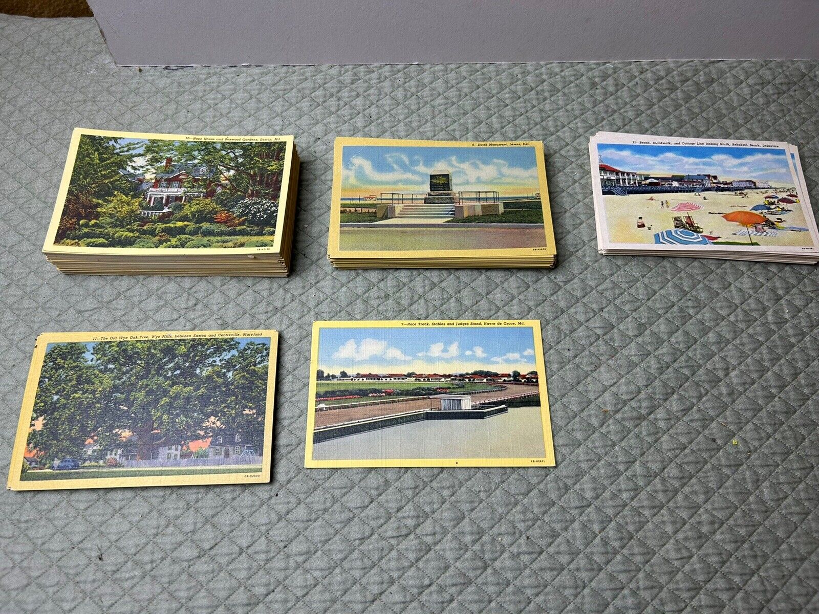 Vintage Linen Postcard Lot 151 Cards 5 Different Card Scenes