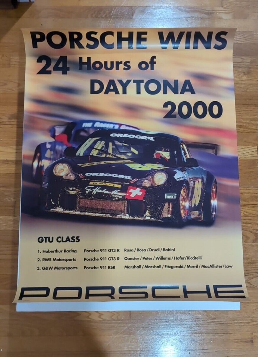 Porsche Wins 24 Hours Of Daytona 2000 Poster 996 GT3 R RSR IMSA ALMS 