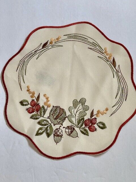 Stylish Floral Embroidered Doily Multicolored - Made in Germany by Sandner