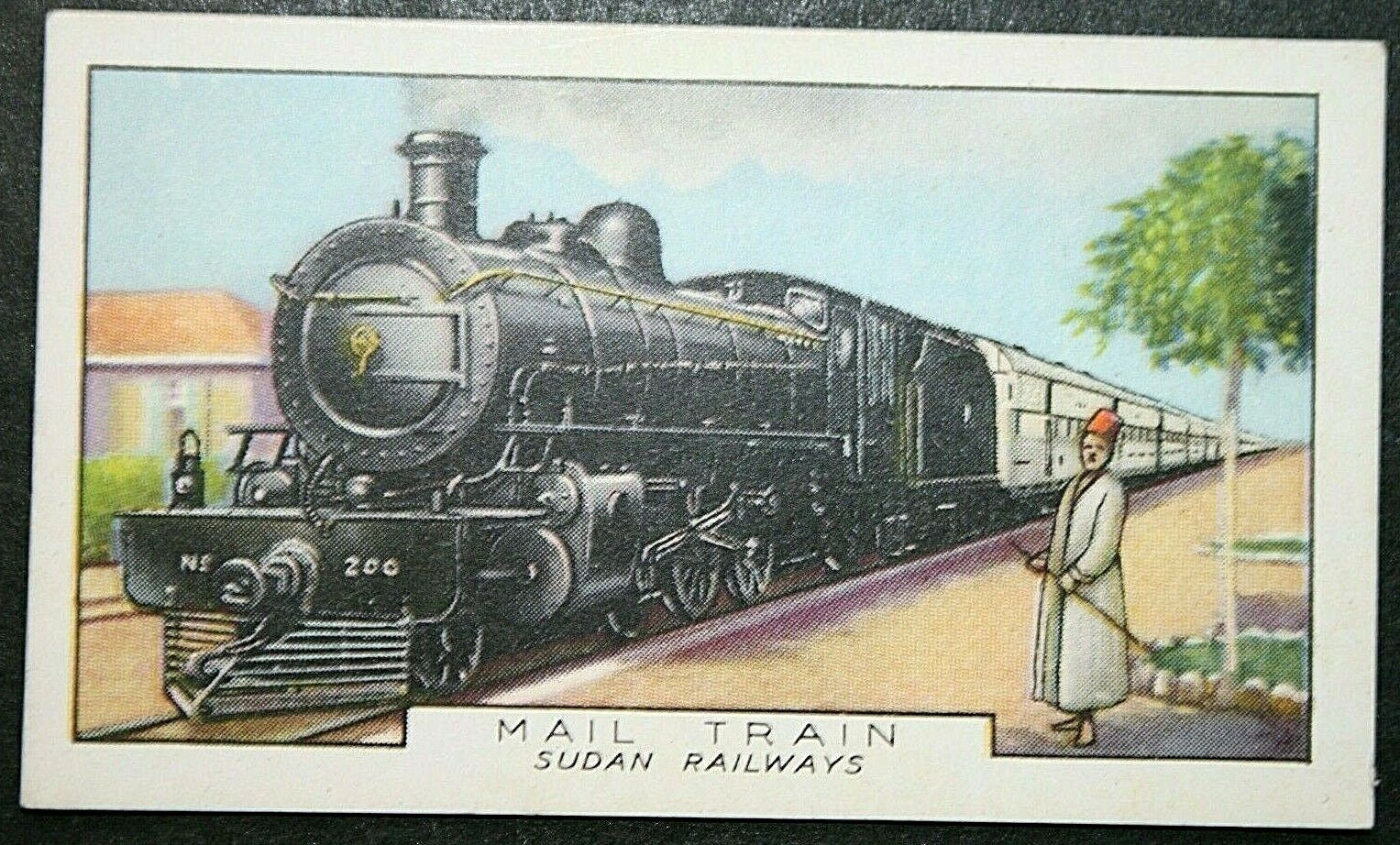 SUDAN RAILWAYS   Vintage 1930\'s Mail Train   Illustrated Card  DD03M