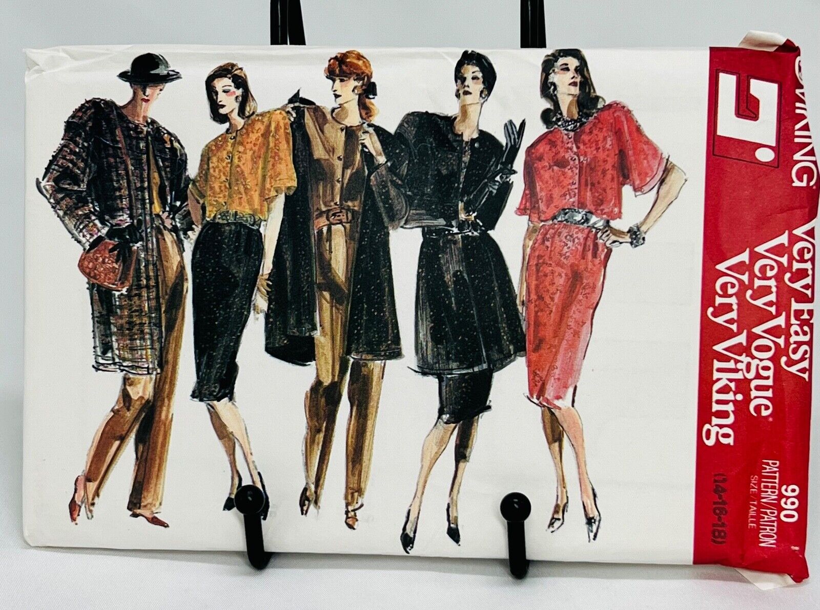 Vintage 1987 Vogue 990 Jacket Blouse Skirt Pants Sz 14-18 UNCUT