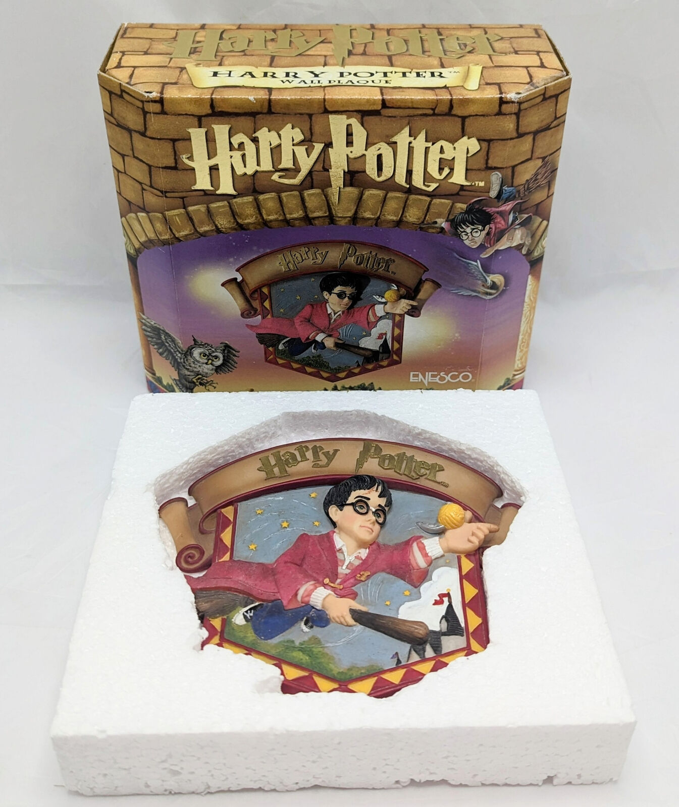 2000 Enesco Harry Potter Quidditch Ceramic 3-D Wall Plaque