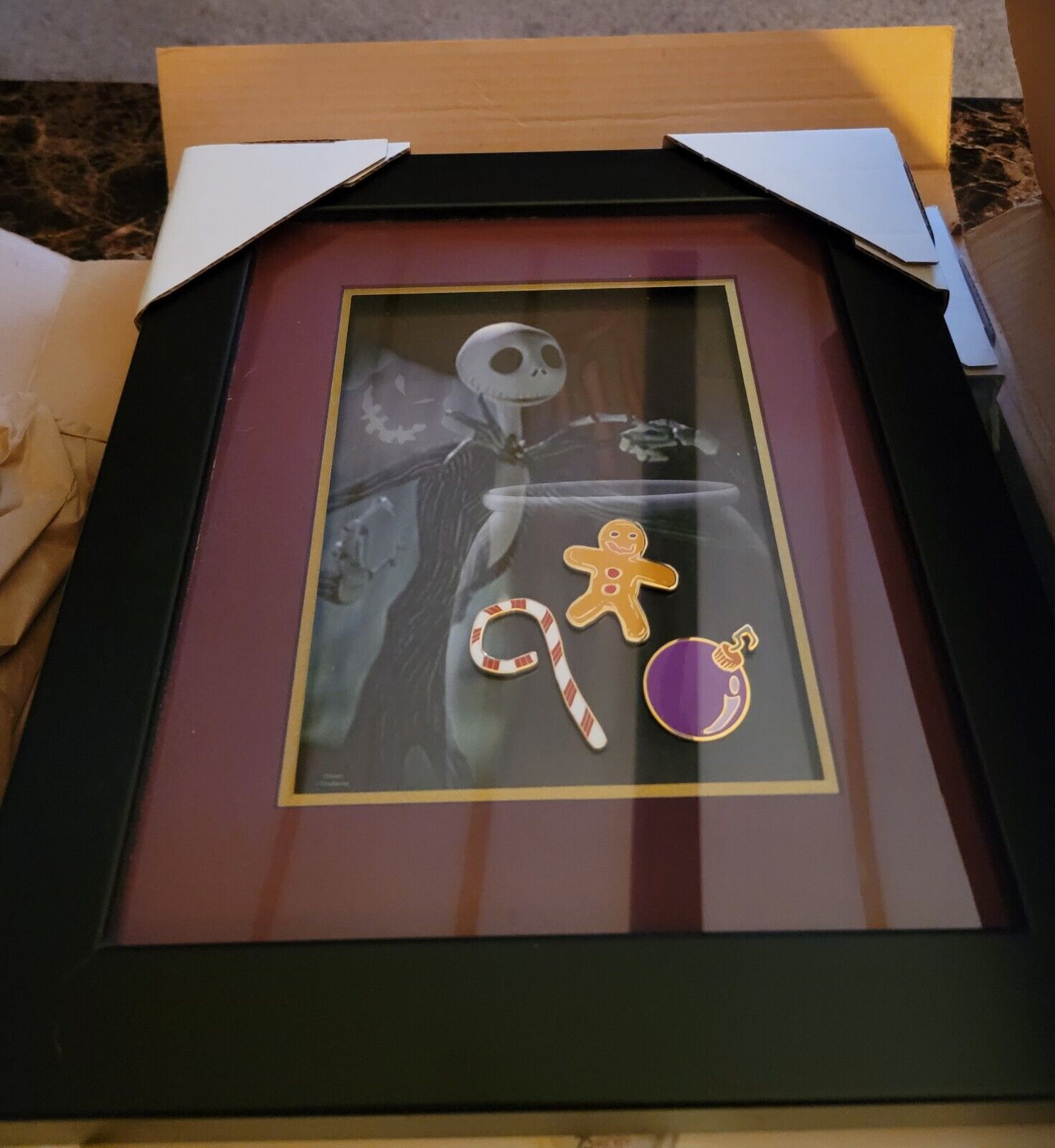 Nightmare Before Christmas Haunted Mansion Holiday Event Framed Pin Set - LE 100