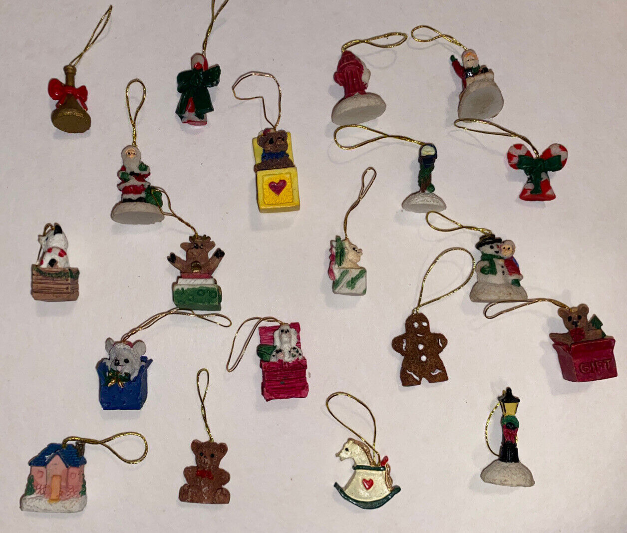 Lot Of 20 Vintage Christmas Ornaments Mini Miniature 1