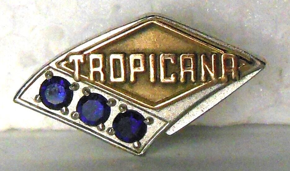 🎰 Las Vegas TROPICANA Hotel & Casino employee service award 1/10 10K tie pin~