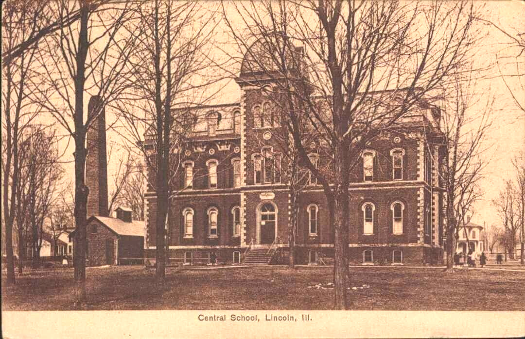 1911     LINCOLN    Illinois IL   Central School    postcard