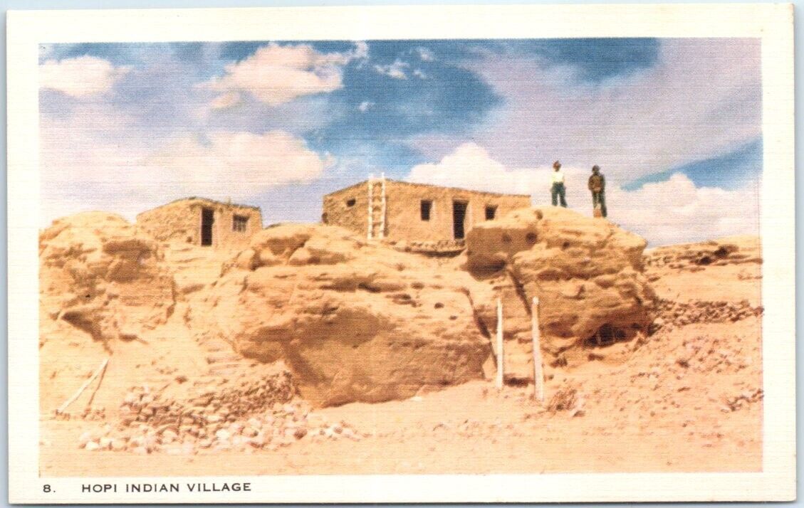 Postcard - Hopi Indian Village, Hoteville Village - Arizona