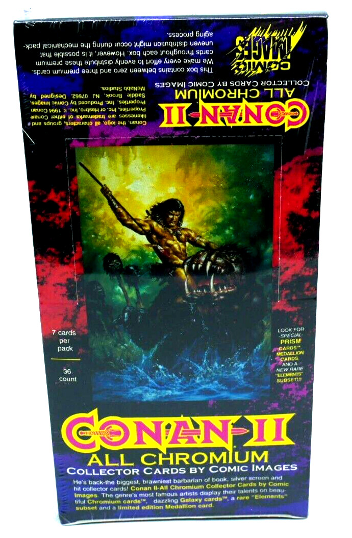 Conan II All Chromium Sealed Collector Card Box 36 Packs New Sealed 1994
