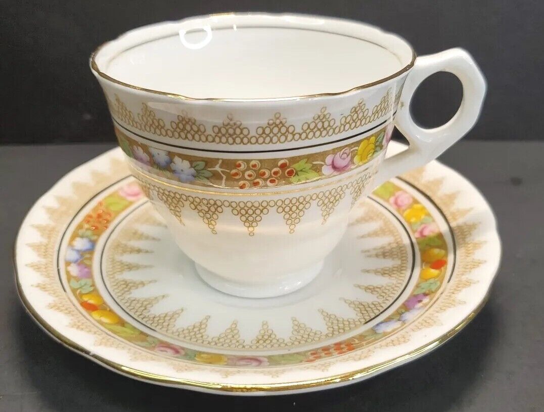 Royal Stafford Tea Cup Teacup Regency Pattern Made in England 