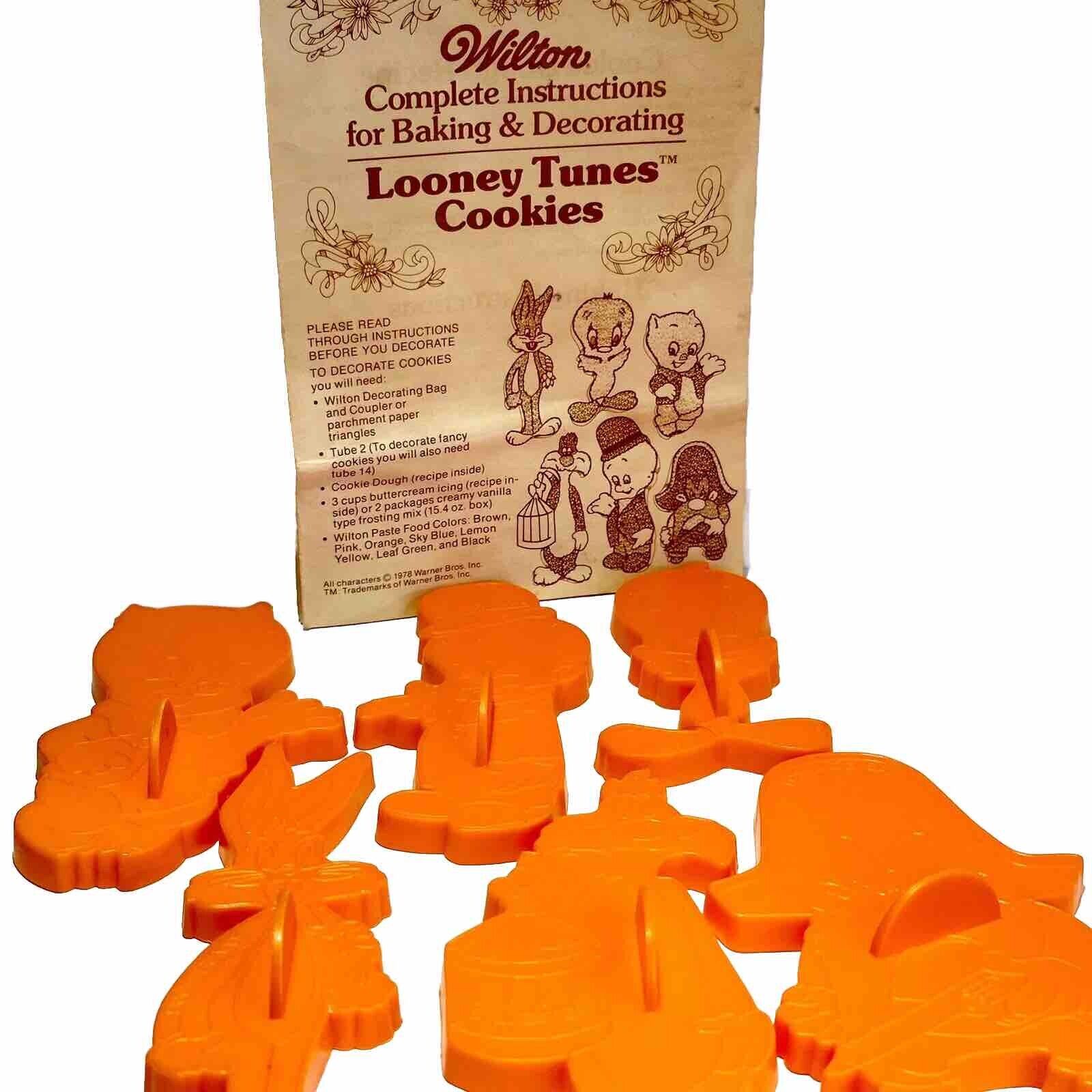 6 Warner Brothers Looney Tunes Cookie Cutters Complete Set Vintage 1978 Wilson