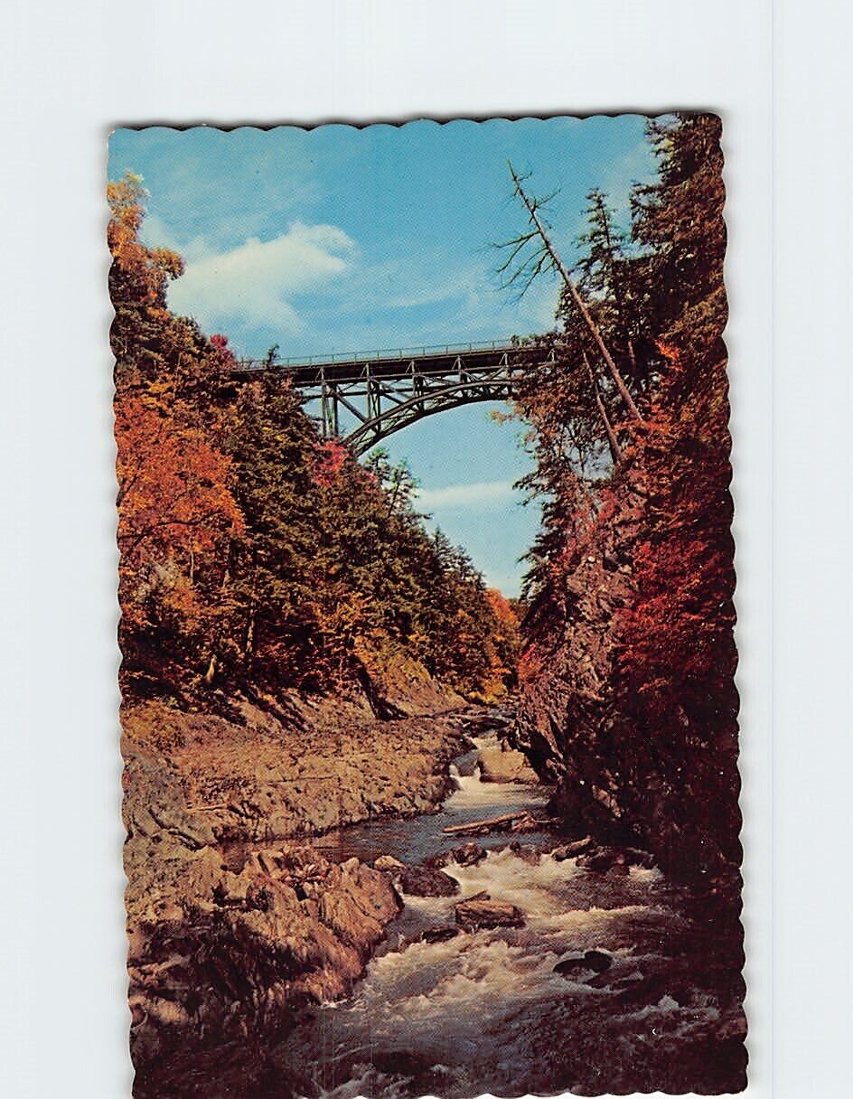 Postcard Quechee Gorge Highway Bridge Quechee River Vermont USA