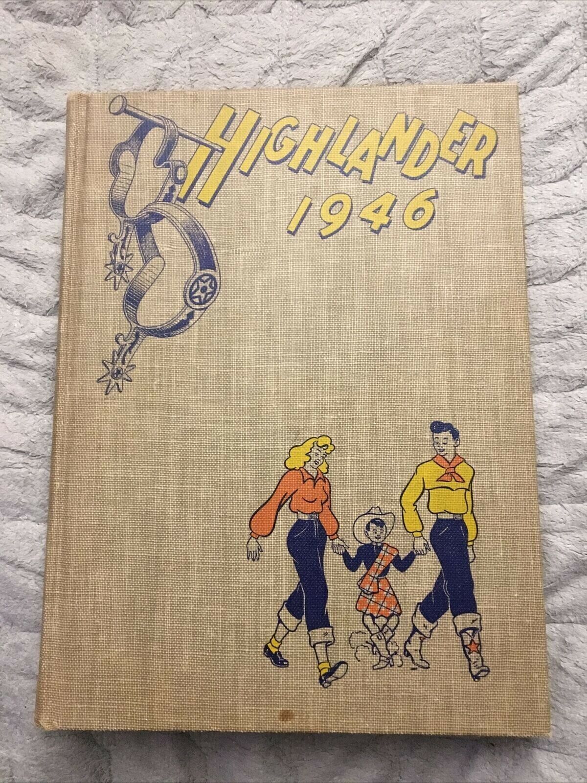 Vintage 1946 Highland Park High School Yearbook Dallas Texas HIGHLANDER