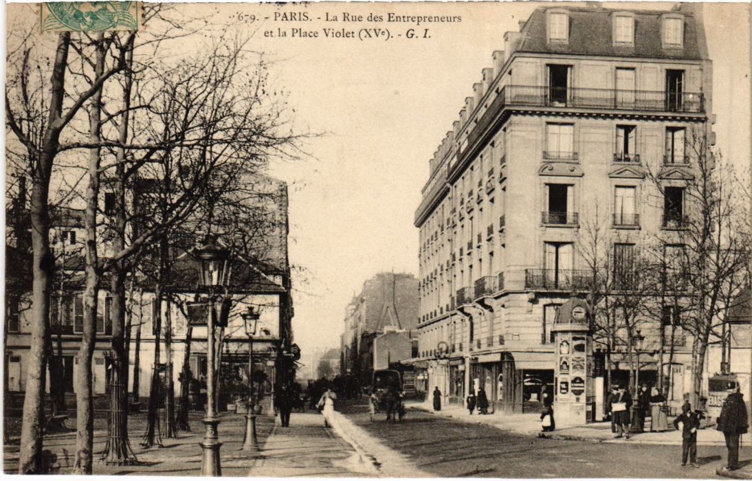 CPA PARIS 15e Rue des Entrepreneurs Place Violet (1249303)