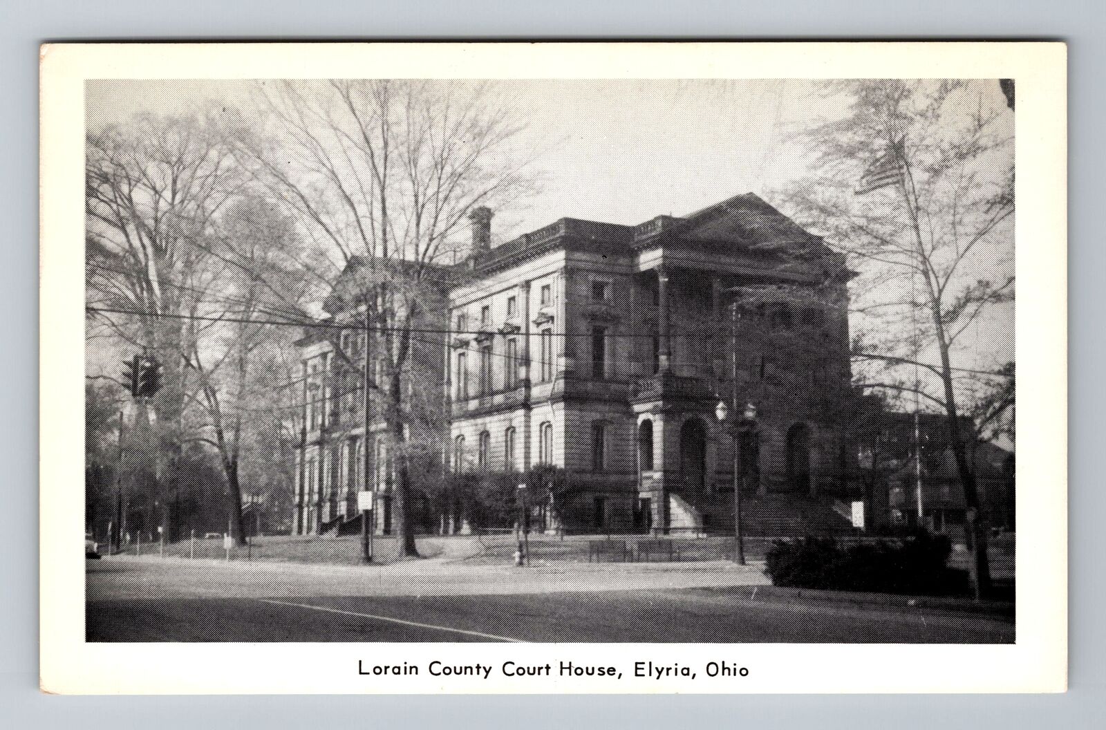 Elyria OH-Ohio, Lorain County Court House, Antique Vintage Souvenir Postcard