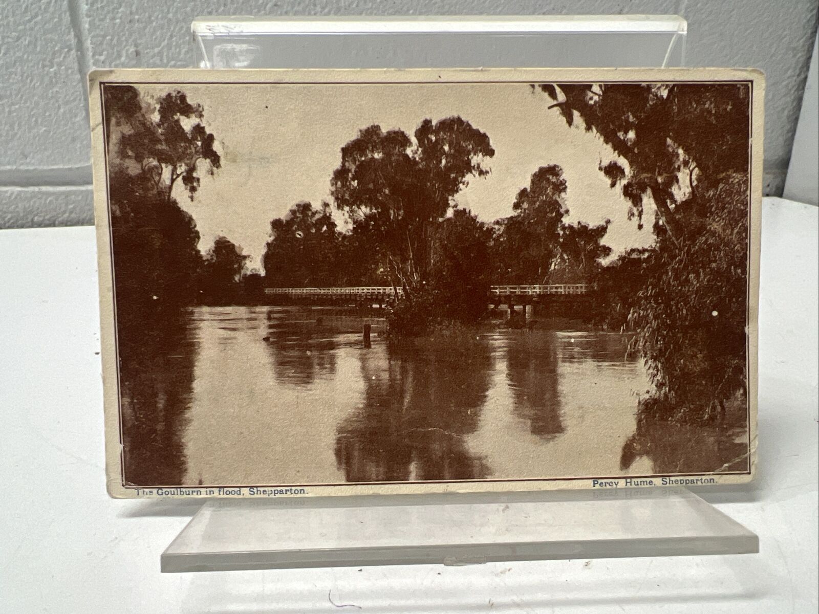 VINTAGE POSTCARD PERCY HUME SHEPPARTON GOULBURN IN FLOOD 1906 AUSTRALIA
