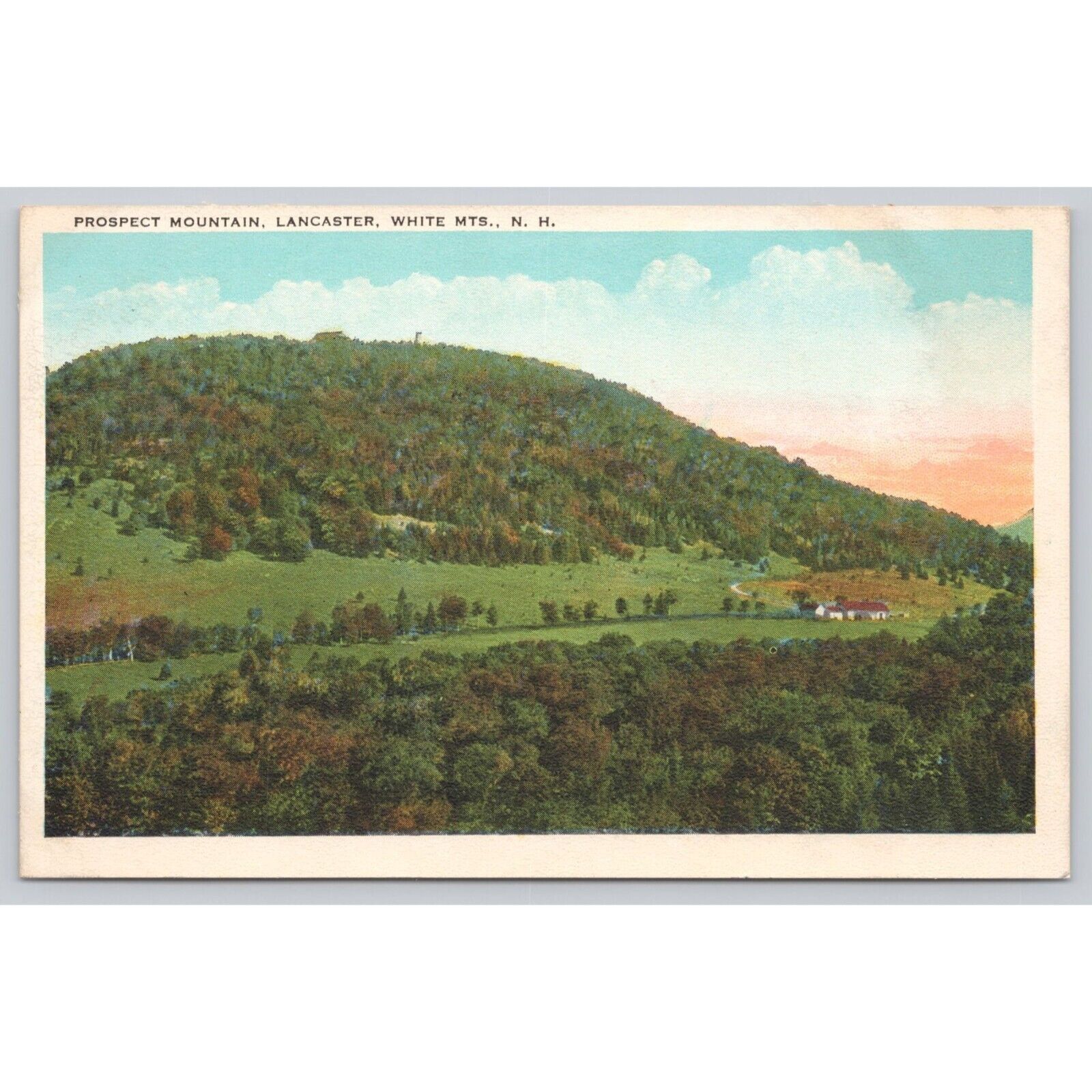 Postcard Prospect Mountain Lancaster White Mountains N. H. New Hampshire VTG