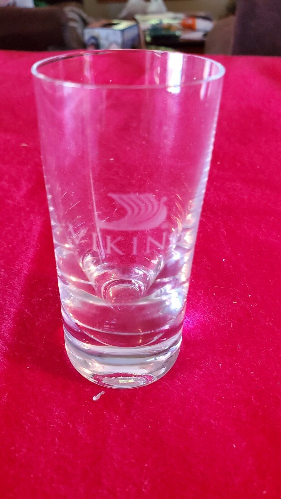 Vtg Viking Clear Etched Shot Glass Approx 3.5\
