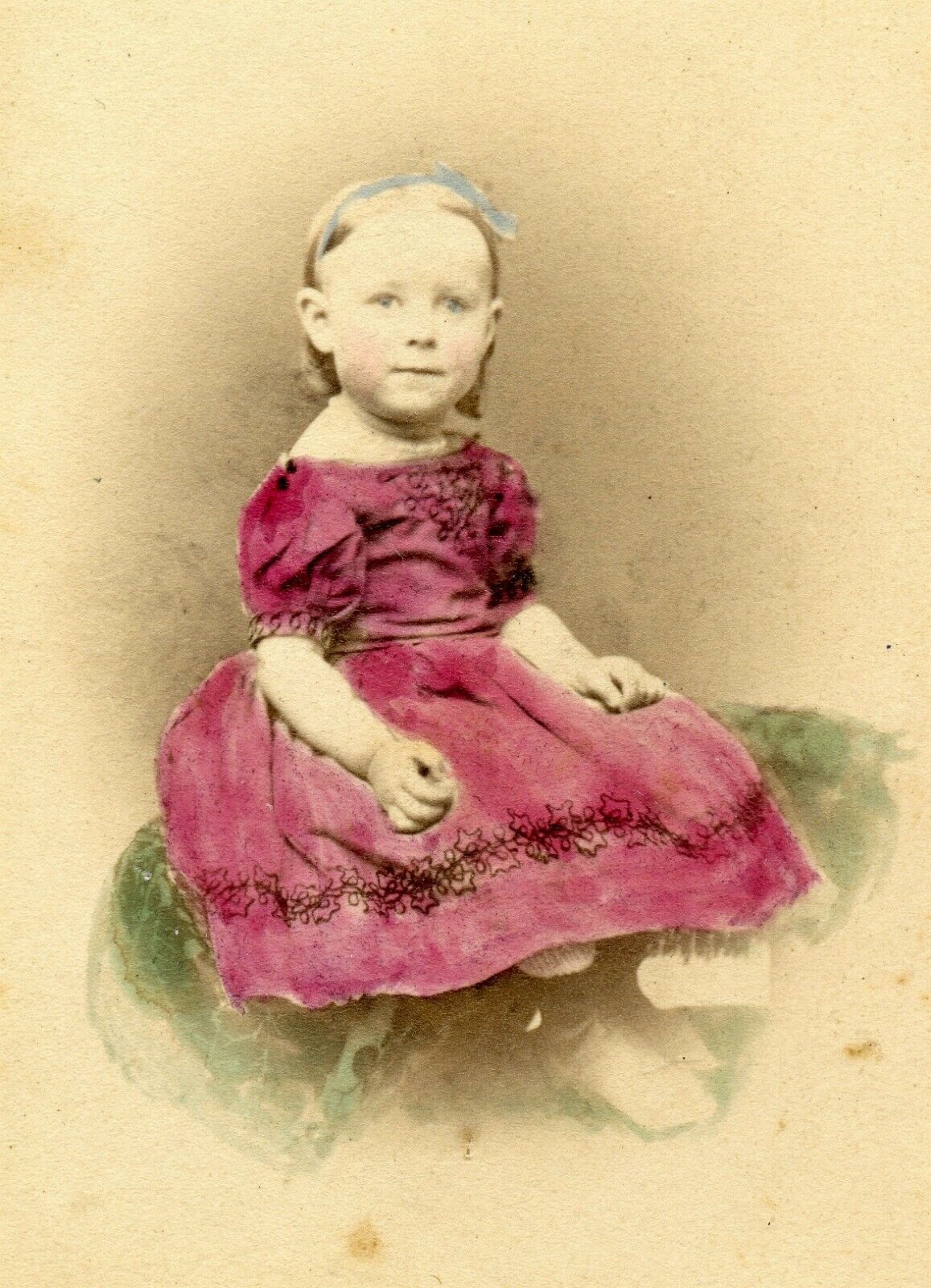 Little  Girl, Victorian Fashion, CDV Photo Getman Bowdish, Richfield Springs, NY