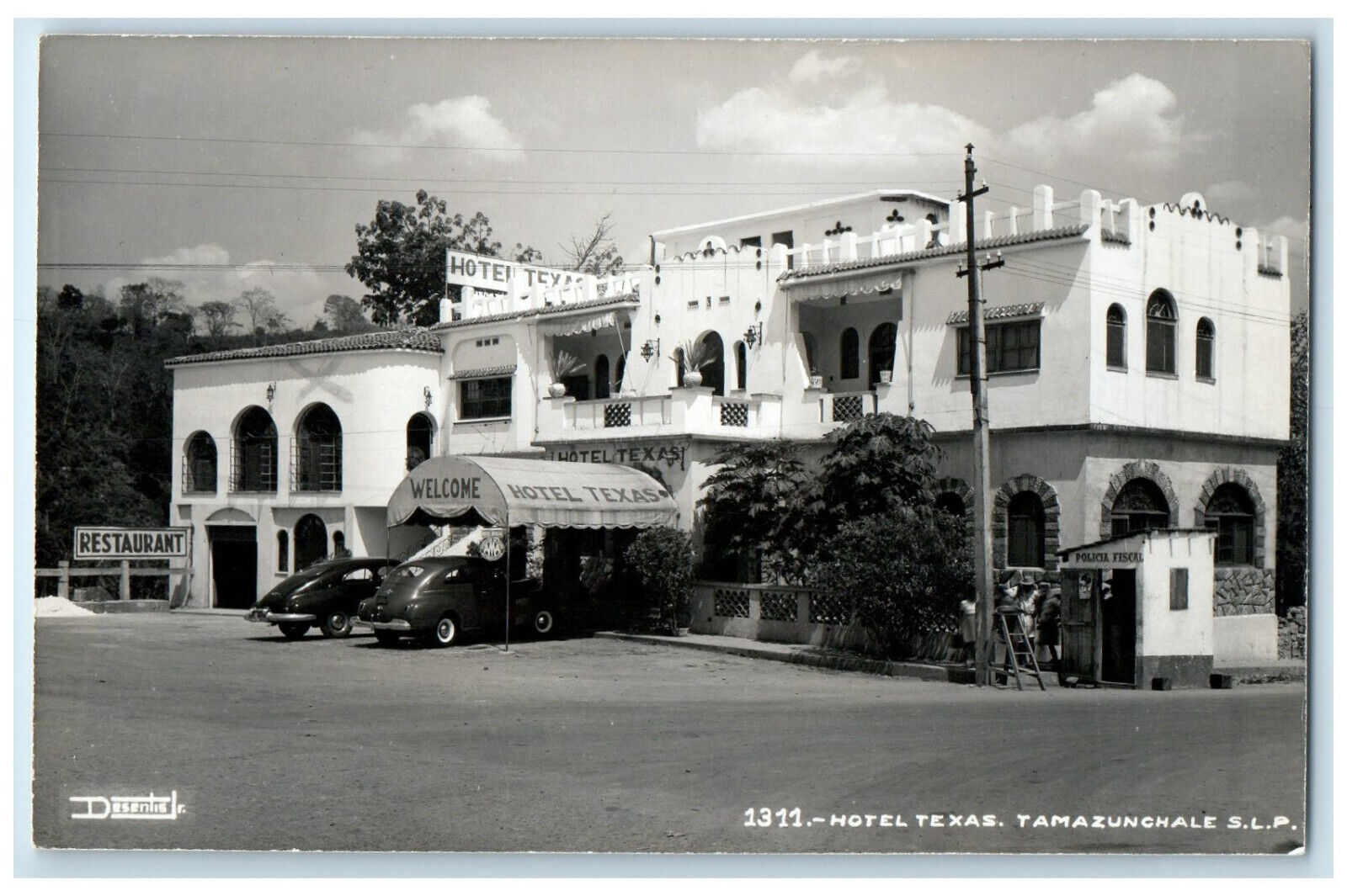 1952 Hotel Texas Tamazunchale San Luis Potosi Mexico RPPC Photo Postcard