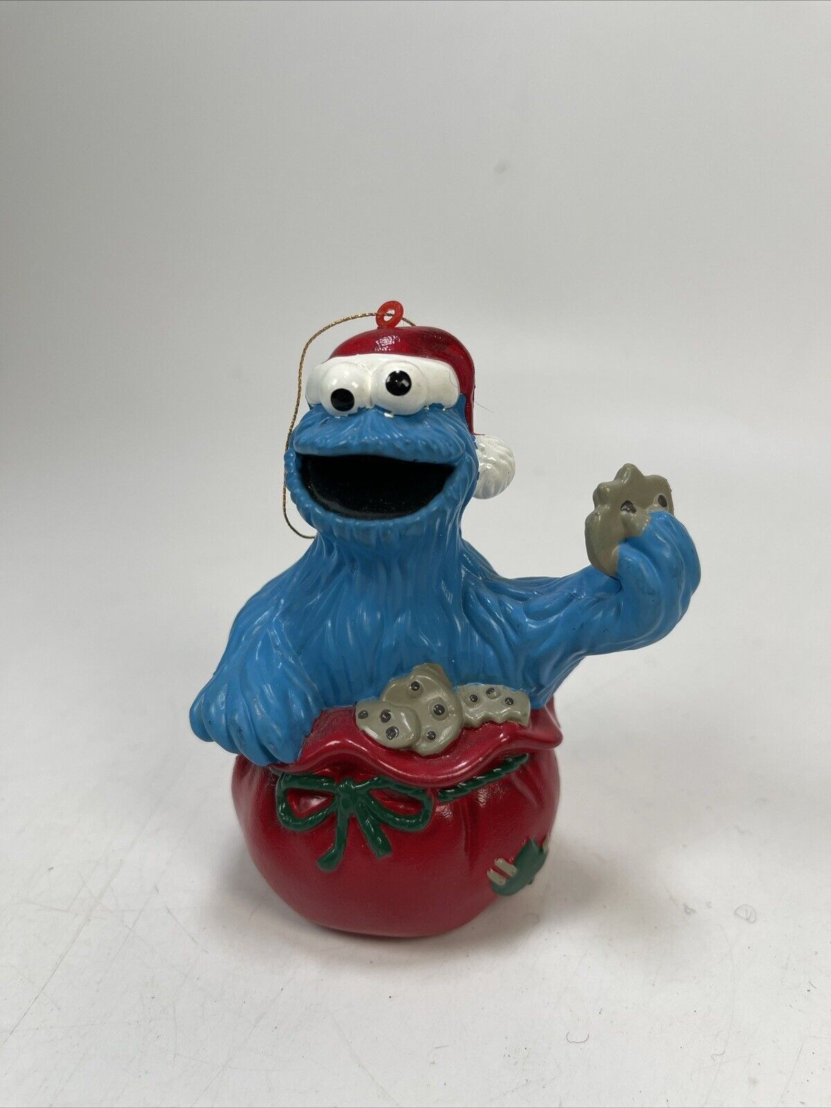 Vintage 1998 Sesame Street Cookie Monster Christmas Tree Ornament Jim Henson