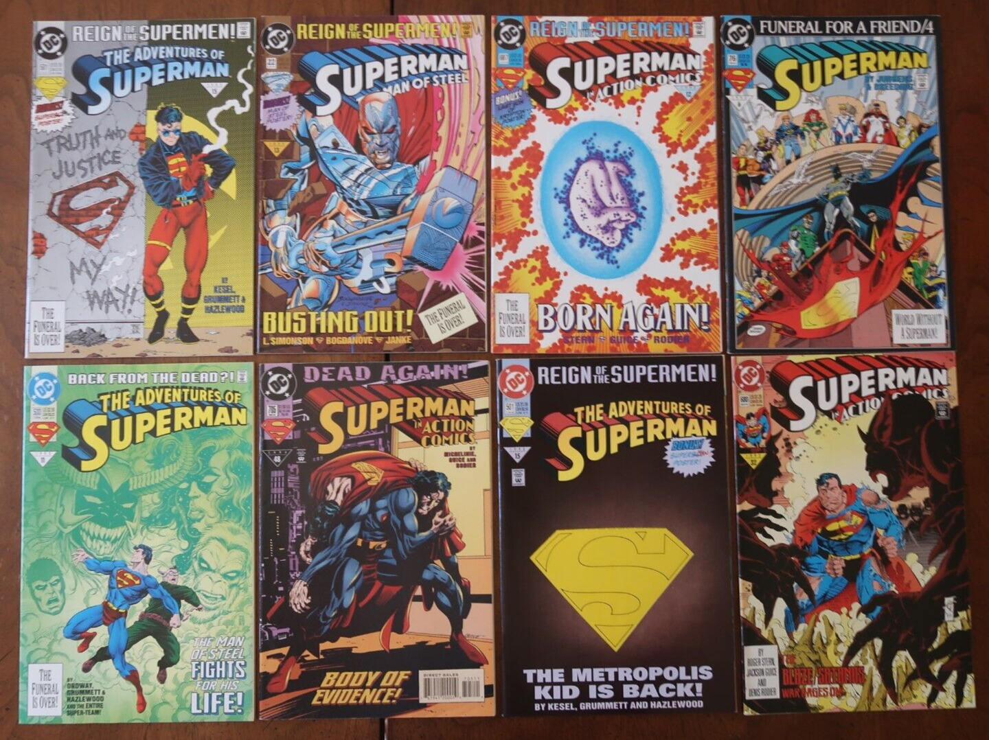 LOT OF 8 SUPERMAN COMIC BOOKS VARIOUS TITLES DC MODERN AGE  NICE GROUP Z2659
