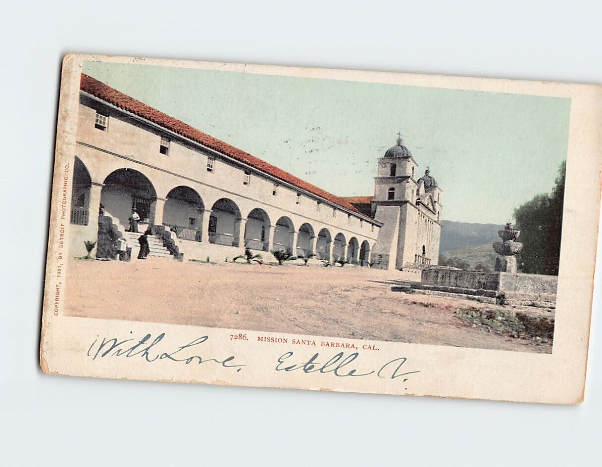 Postcard Mission Santa Barbara California USA North America