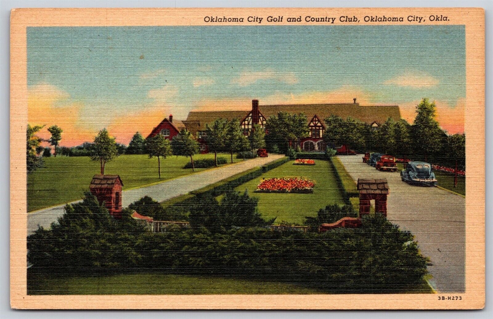Postcard Oklahoma City Golf and Country Club, Oklahoma City linen O57