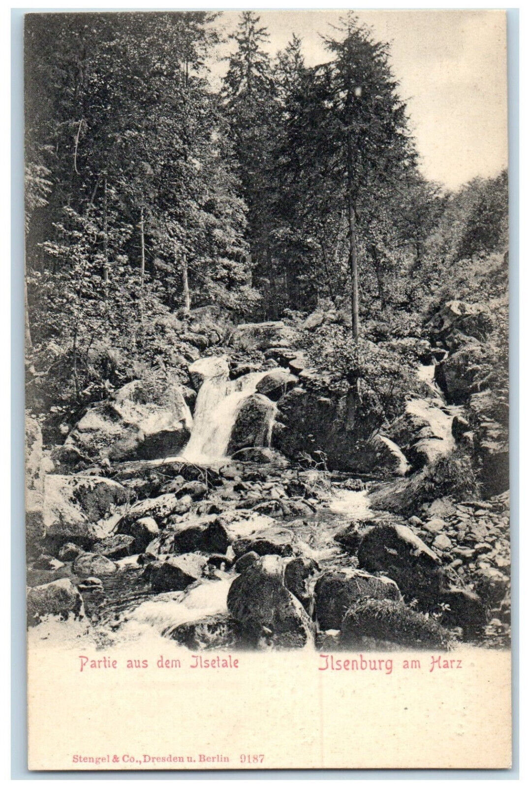 c1940's Water Falls Lot from the Jisetale Ilsenburg am Harz Germany Postcard