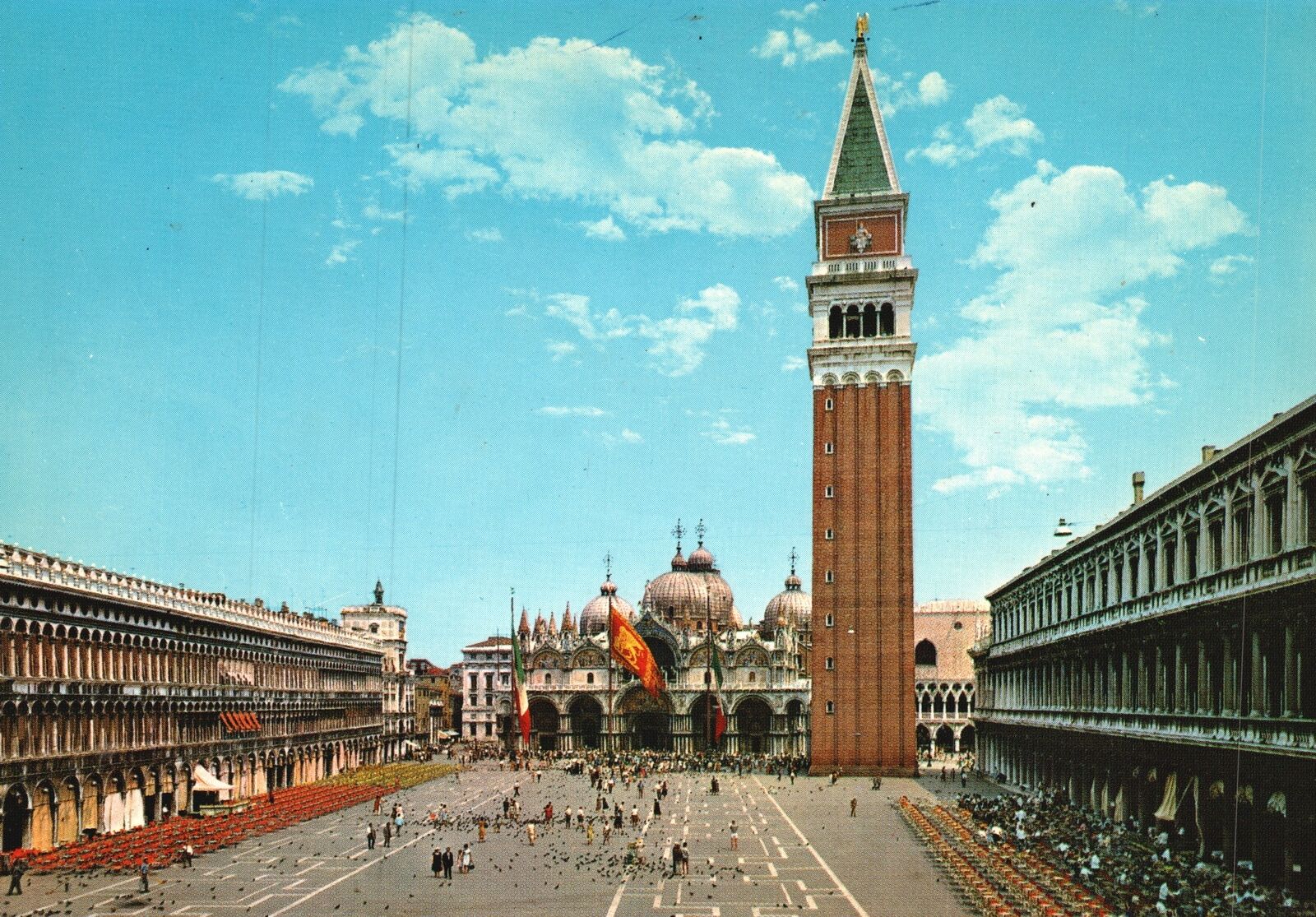 Postcard Venezia Piazza s. Marco S. Mark Public Square Sightseeing Venice Italy