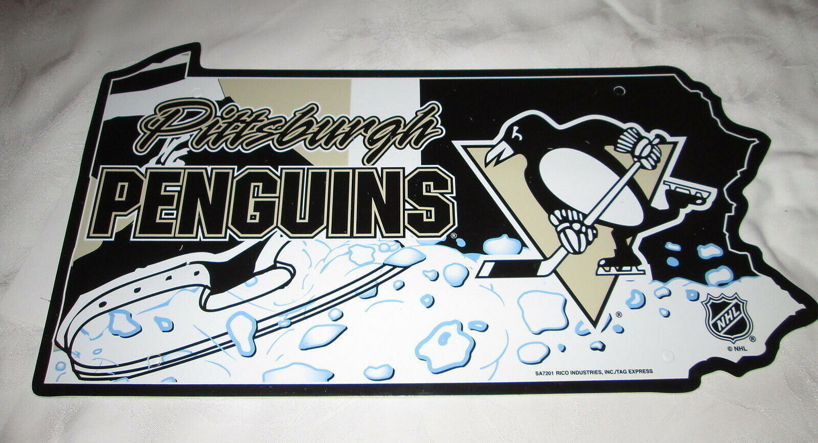 PITTSBURGH PENGUINS - PENNSYLVANIA STATE SHAPED SIGN #6 - NEW