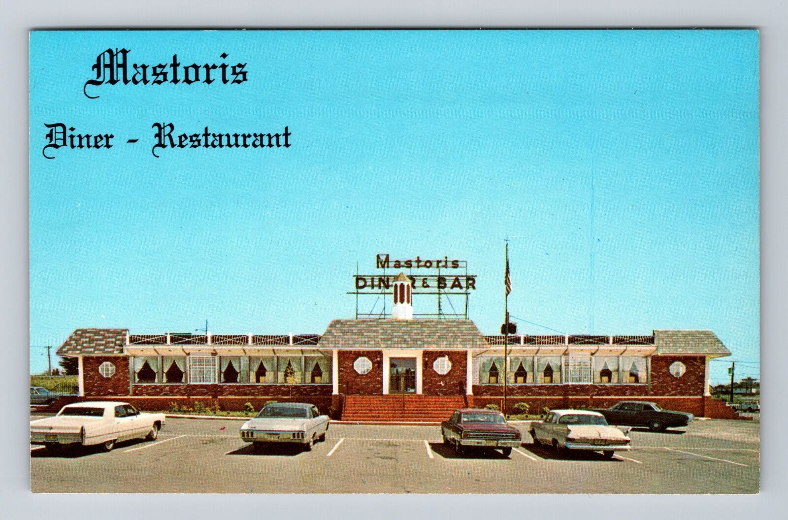 Bordentown NJ-New Jersey, Mastoris Diner And Restaurant, Vintage Postcard