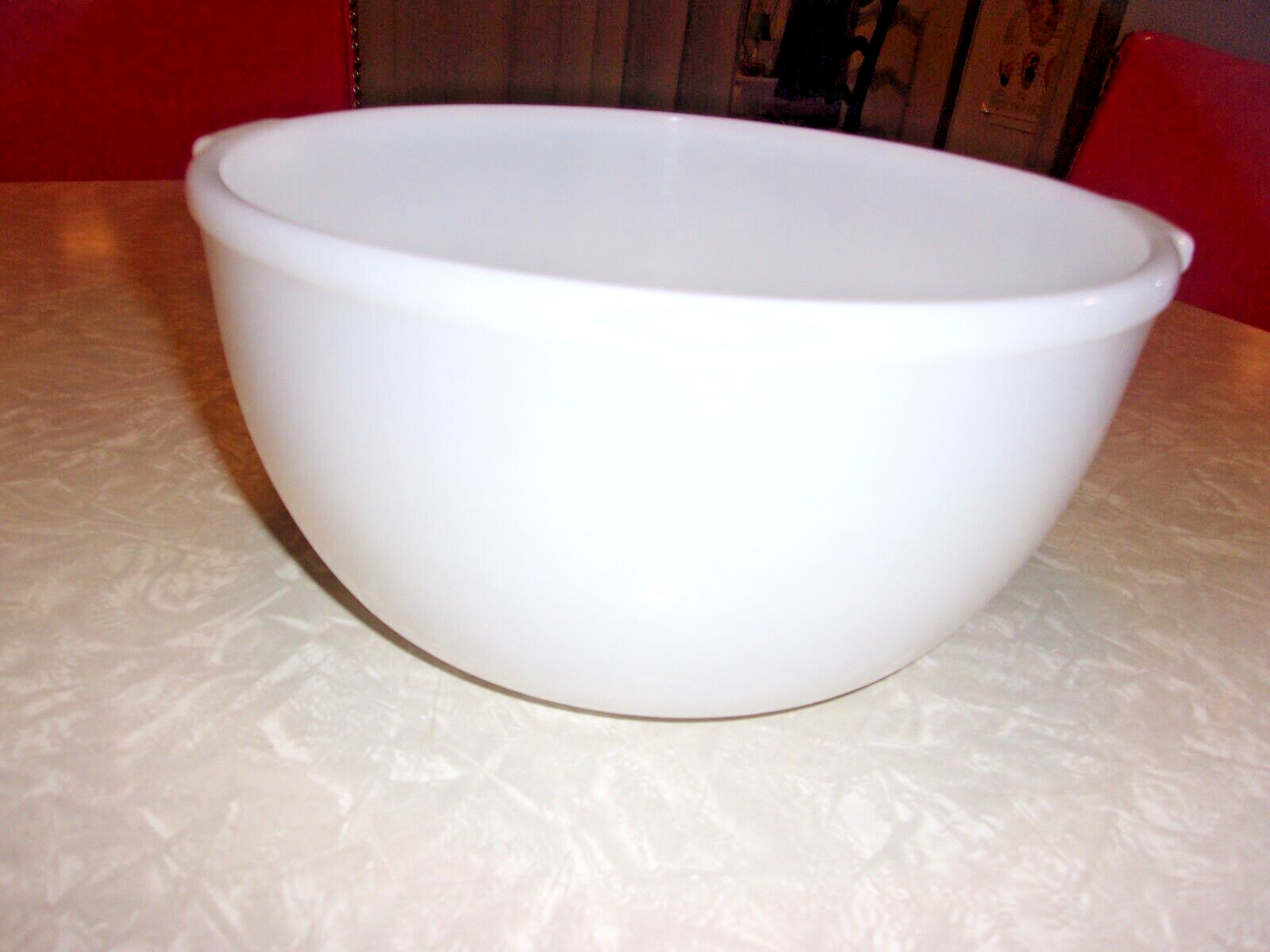 Vtg Milk Glass Mixing Bowl Glasbake for Sunbeam Mixer Nice Condition